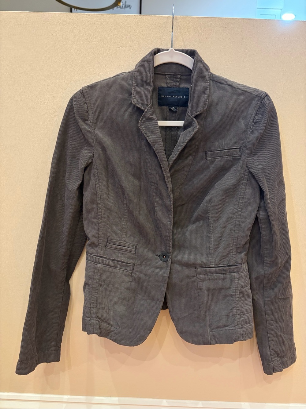 Banana Republic Corduroy Blazer Jacket - Gray- Size XS